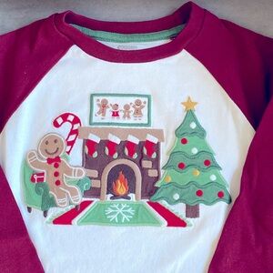 Christmas Long Sleeve Tee - Size 4T
Gingerbread and Christmas Tree